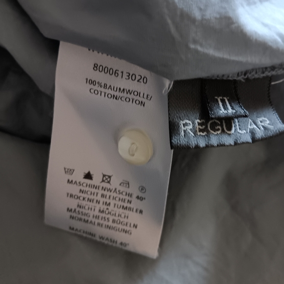 OSKA Blue Cotton Drape Front Button Up Shirt II L / XL - Picture 6 of 6